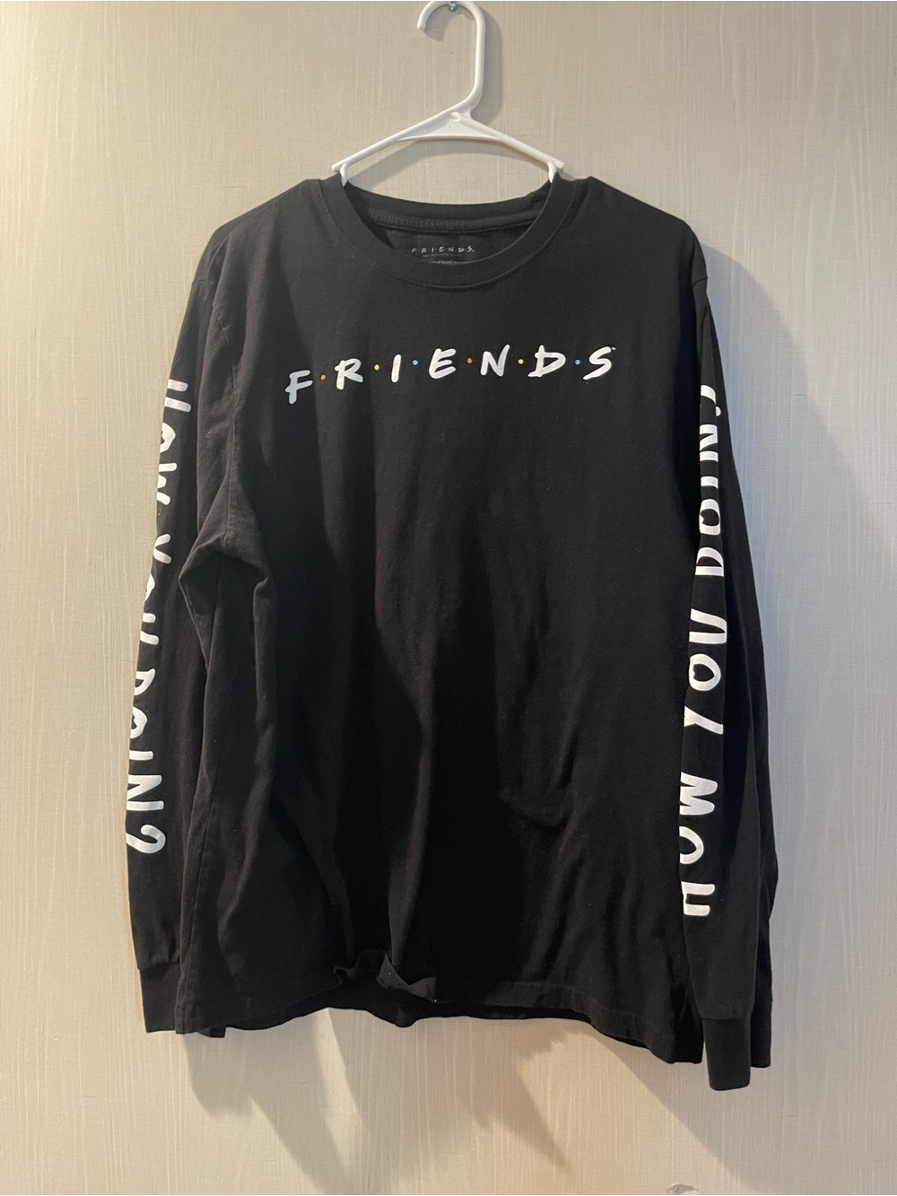 FRIENDS Black Long-Sleeve Graphic Tee